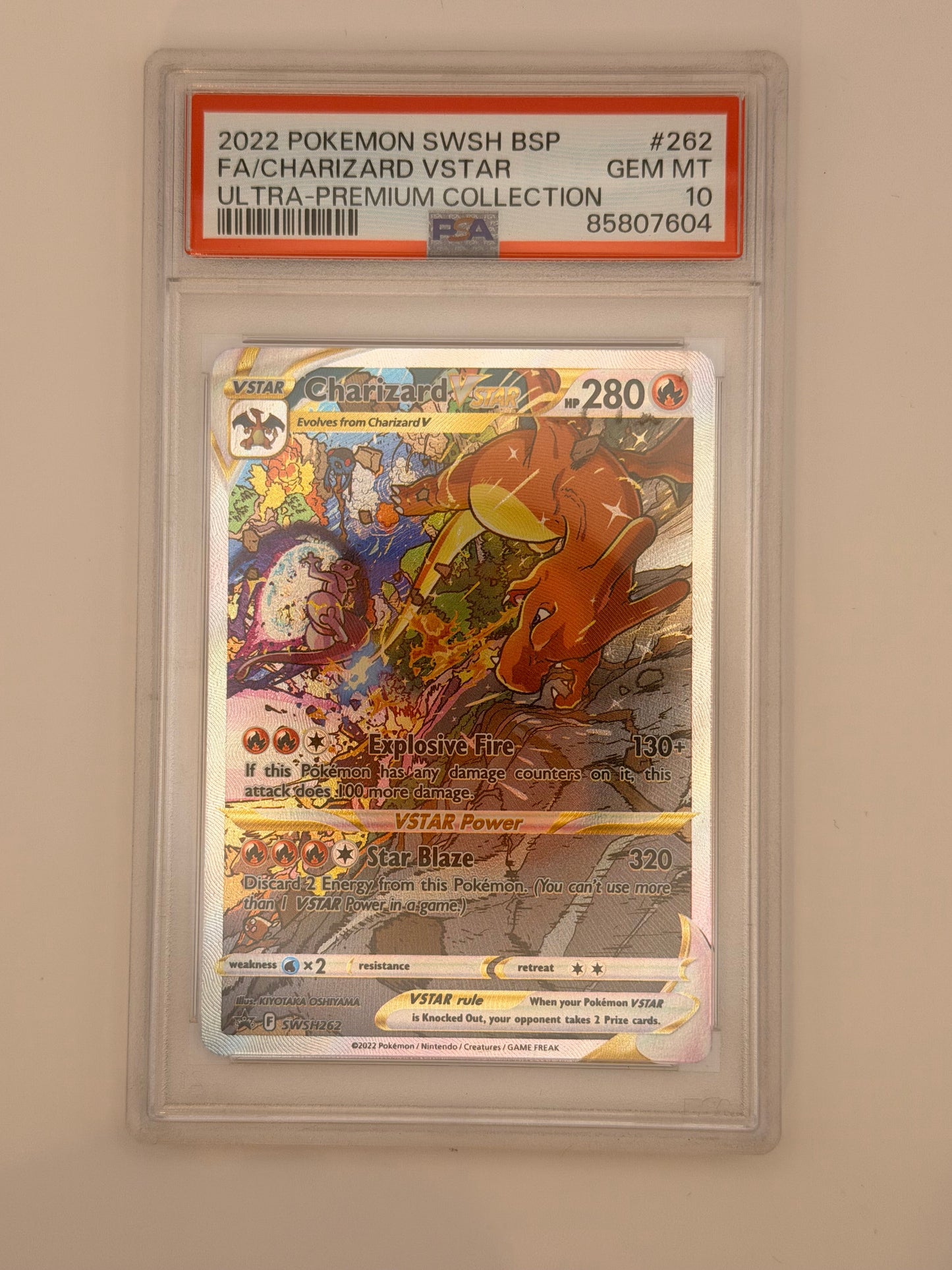 Pokemon SWSH BSP - Charizard VSTAR 262 PSA 10