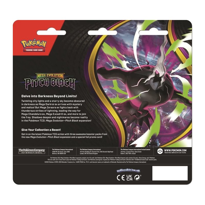 Pre-order Pokemon Mega Evolution Pitch Black tripack - English