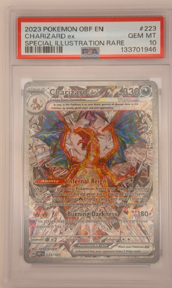 Pokemon SV Obsidian Flames - Charizard EX 223 PSA 10