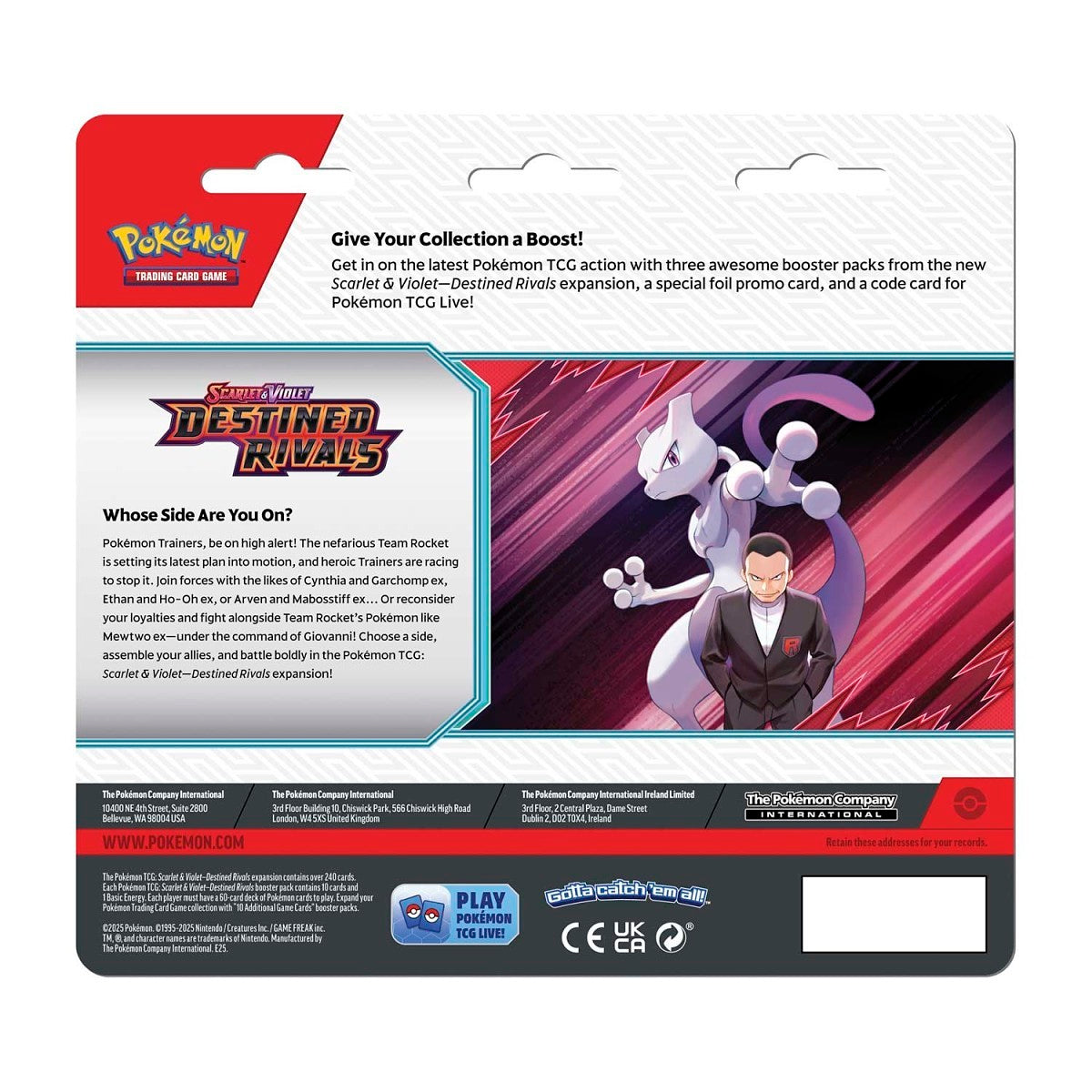 Destined Rivals 3 Booster Packs RANDOM Promo Card - ENGLISH