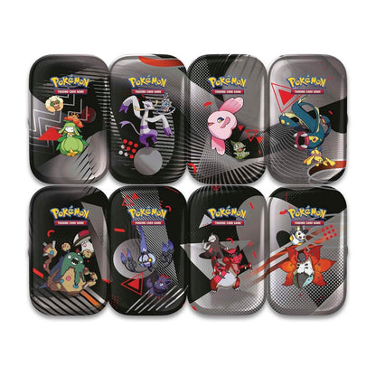 Pokémon TCG Unova Mini Tin Display Box (8 Tins) Black bolt white flare