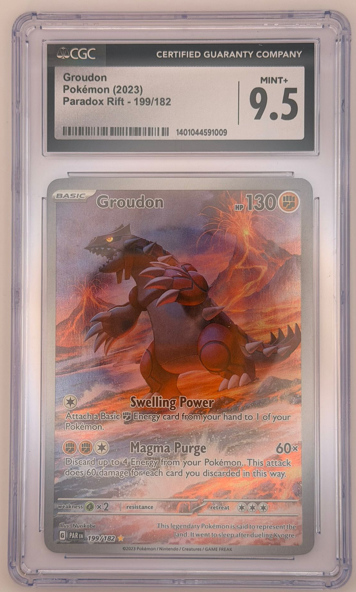 Pokemon SV Paradox Rift - Groudon 199 CGC 9.5