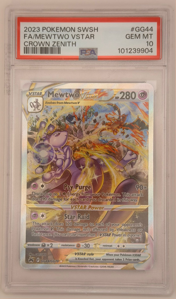 Pokemon SWSH Crown Zenith - Mewtwo Vstar GG44 PSA 10